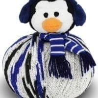 Pinguin - kit pentru căciuliță tricotată