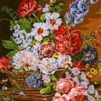 Concert floral - canevas imprimat