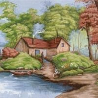 Căsuța din pădure - canevas imprimat