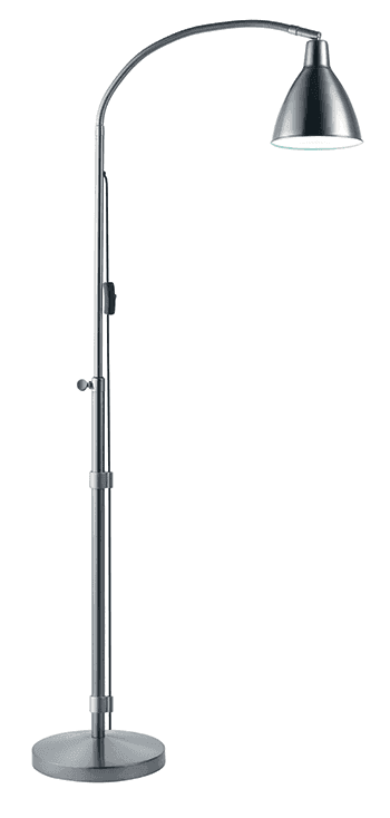 Flexi-vision lamp, satin silver