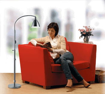 Flexi-vision lamp, satin silver - Image 2