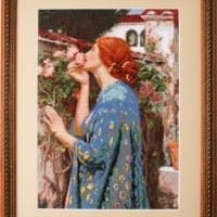 Parfum de trandafiri - model cusut și înrămat