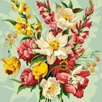 Flower harmony - printed canvas