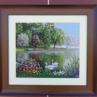 Swan lake - sewn and framed pattern