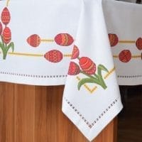 Egg tablecloth - sewn and finished