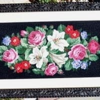 Elegance and refinement - sewn and framed pattern