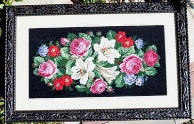 Elegance and refinement - sewn and framed pattern