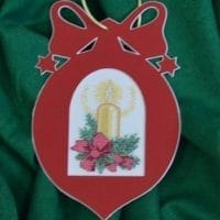 Christmas ornament with candle