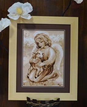 Purity - sewn and framed pattern