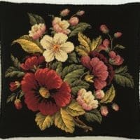 Pillow with wild roses