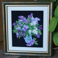May evening - sewn and framed pattern