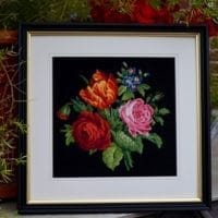 Bouquet - sewn and framed pattern