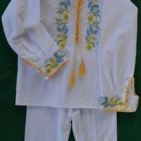 Embroidered set