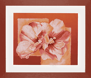 Abstract with Chinese pink rose - kit