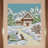 Winter - sewn and framed