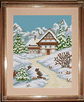 Winter - sewn and framed