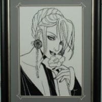 Lady - sewn and framed