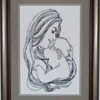 Tenderness - sewn and framed