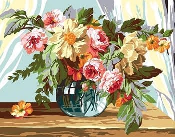 Flower pot - printed canvas