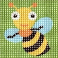 Cheerful bee - printed canvas kit