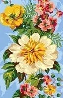 Floral arrangement - printed canvas