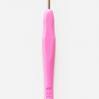 Crochet hook with plastic handle
