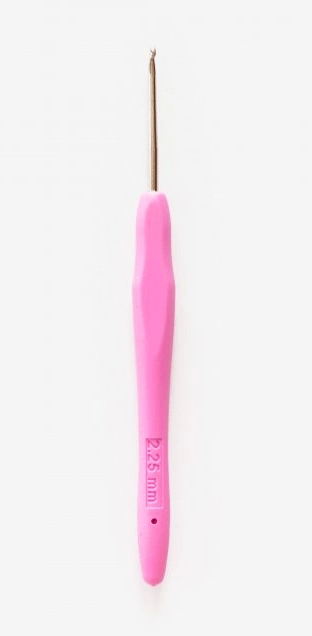 Crochet hook with plastic handle