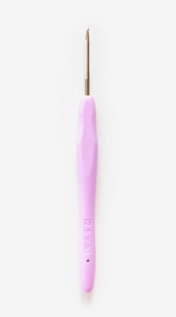 Crochet hook with plastic handle