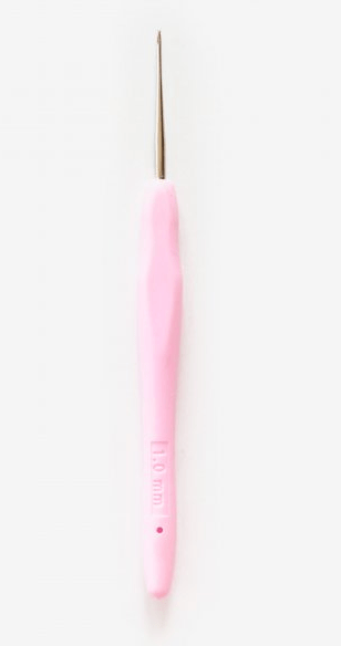 Crochet hook with plastic handle