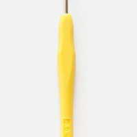 Crochet hook with plastic handle