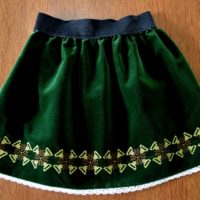 Skirt embroidered