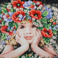 Copilul florilor - kit pentru pictura cu diamante