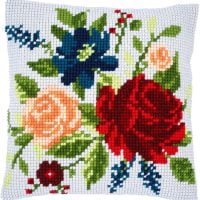 Buchet - kit pentru pernuță în punct de cruce